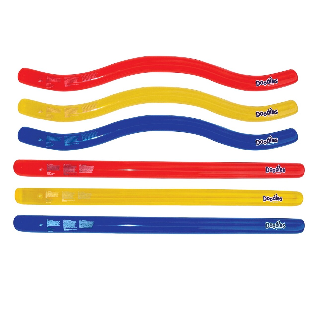 Swim Central Inflatable Swimming Pool Doodles - 72" - Set of 6